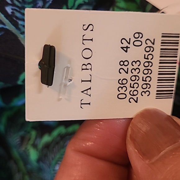 Talbots Blue and Green Floral Dress - Picture 7 of 12